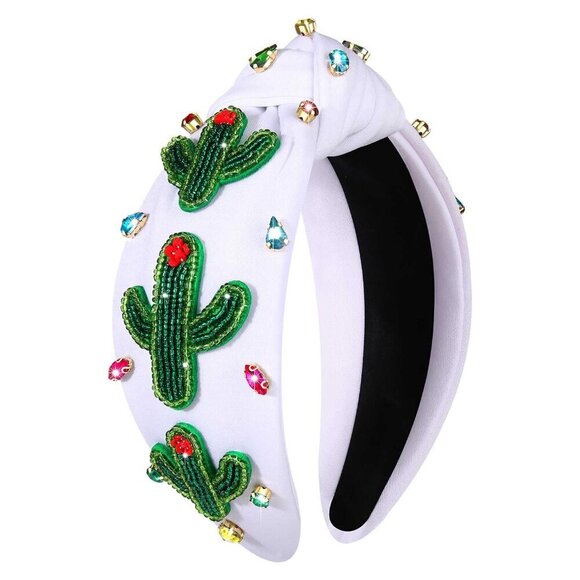 Mexican Headbands for Women Beaded Wide Top Knot Fiesta Accessories main image 5